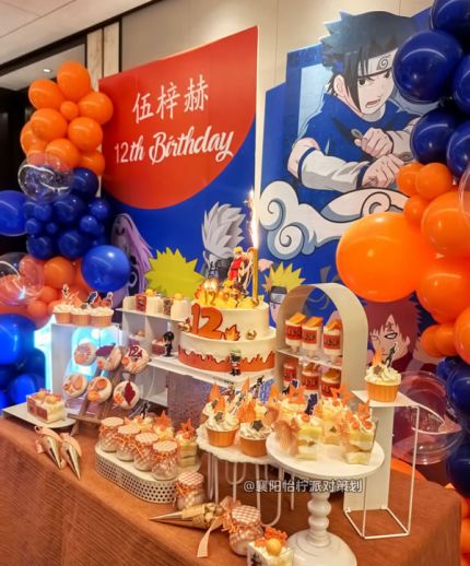 火影青春·逐梦成长甜品套餐-动物奶油-10+8双层主蛋糕+50个小甜品+送货+1人上门摆好分切+撤场